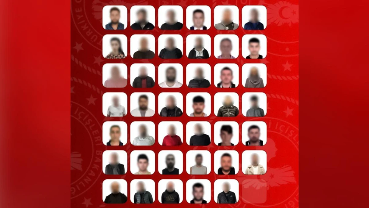 Kırmızı b&uuml;ltenle ve ulusal seviyede aranan 41 firari su&ccedil;lu yakalandı