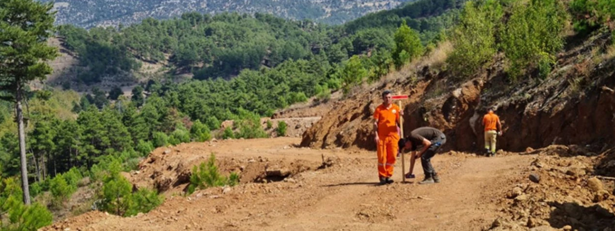 Orman yolu yapım çalışmaları devam ediyor