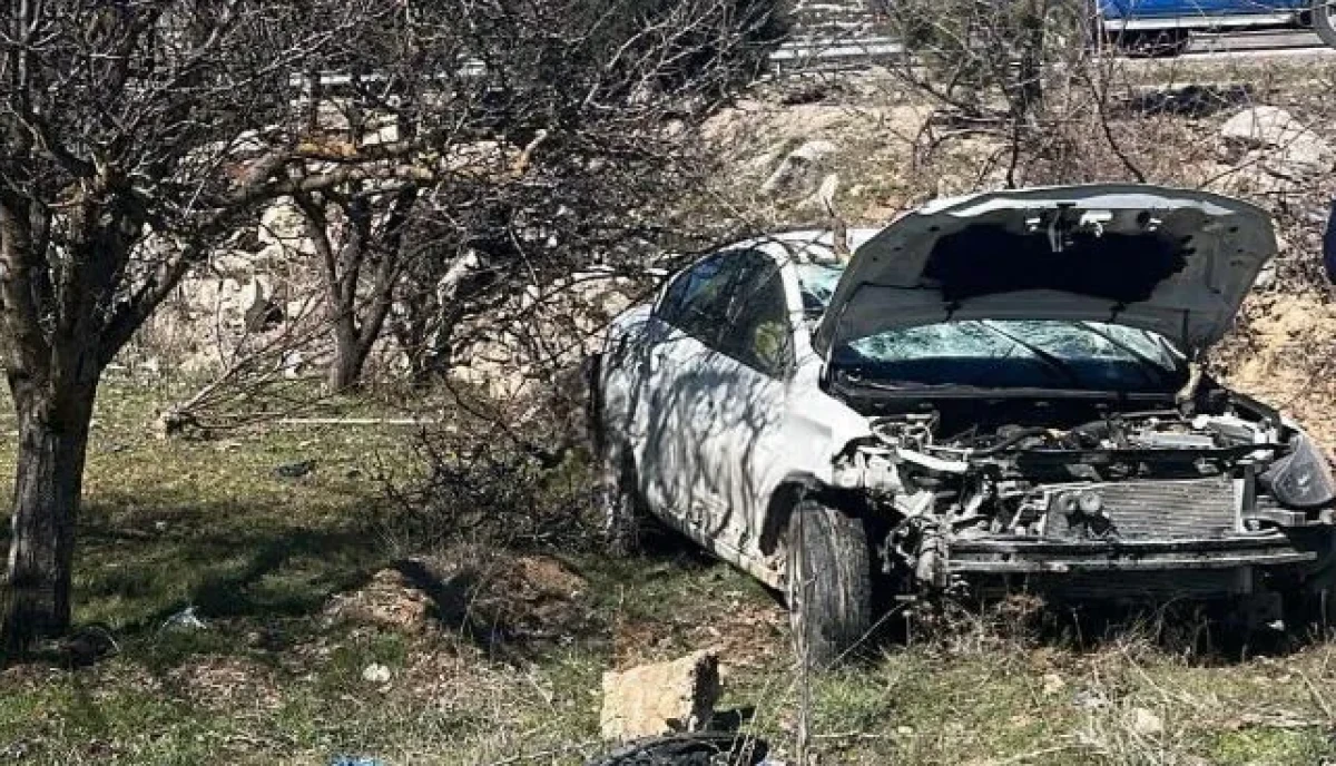 Otomobil şarampole u&ccedil;tu 2 yaralı